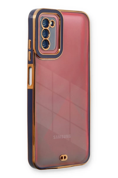 Samsung Galaxy A03S Kılıf Liva Lens Silikon - Mavi