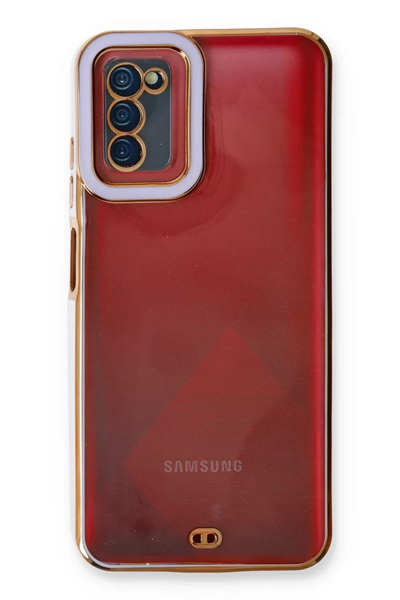 Samsung Galaxy A03S Kılıf Liva Lens Silikon - Lila