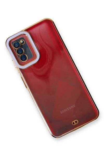 Samsung Galaxy A03S Kılıf Liva Lens Silikon - Lila