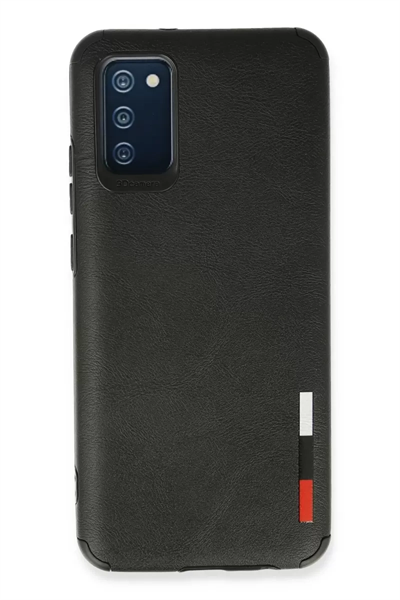 Samsung Galaxy A03S Kılıf Loop Deri Silikon - Siyah