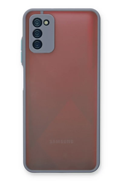 Samsung Galaxy A03S Kılıf Montreal Silikon Kapak - Gri