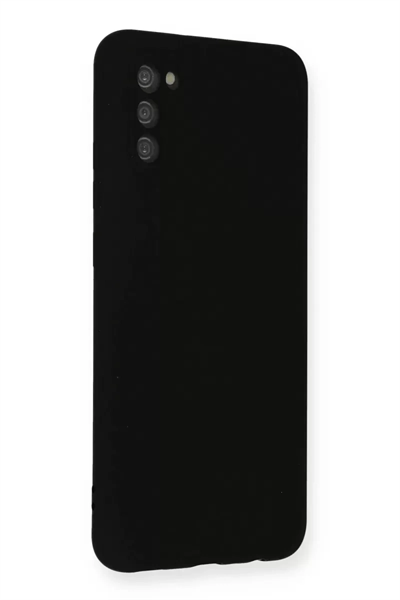 Samsung Galaxy A03S Kılıf Nano içi Kadife Silikon - Siyah