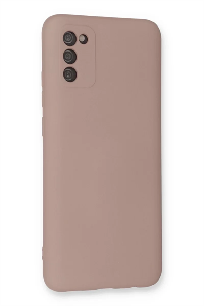 Samsung Galaxy A03S Kılıf Nano içi Kadife Silikon - Pudra
