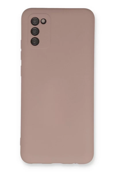 Samsung Galaxy A03S Kılıf Nano içi Kadife Silikon - Pudra