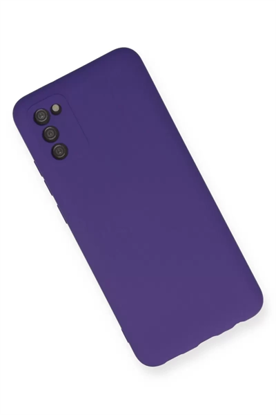 Samsung Galaxy A03S Kılıf Nano içi Kadife Silikon - Mor
