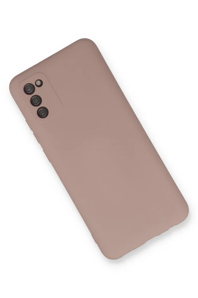 Samsung Galaxy A03S Kılıf Nano içi Kadife Silikon - Pudra