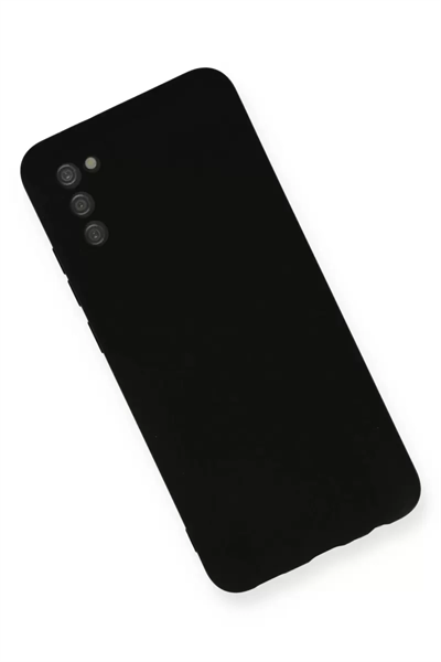 Samsung Galaxy A03S Kılıf Nano içi Kadife Silikon - Siyah