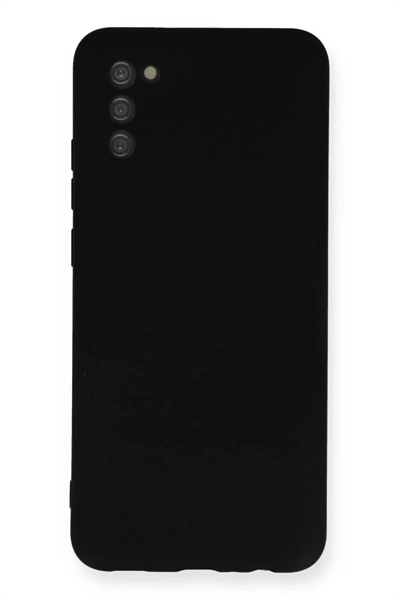 Samsung Galaxy A03S Kılıf Nano içi Kadife Silikon - Siyah