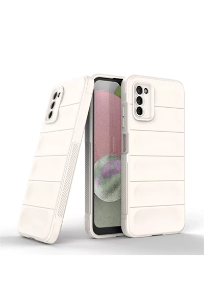 Samsung Galaxy A03S Kılıf Optimum Silikon - Krem