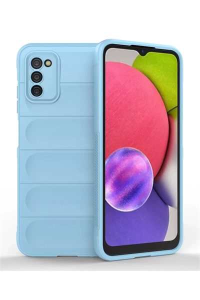 Samsung Galaxy A03S Kılıf Optimum Silikon - Sky Blue