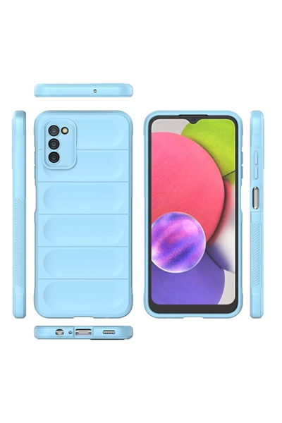 Samsung Galaxy A03S Kılıf Optimum Silikon - Sky Blue