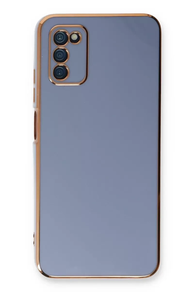 Samsung Galaxy A03S Kılıf Volet Silikon - Mavi