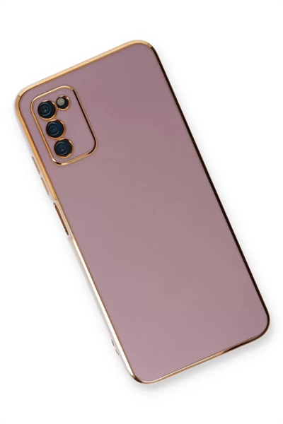 Samsung Galaxy A03S Kılıf Volet Silikon - Mor