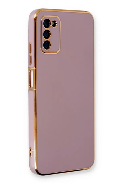 Samsung Galaxy A03S Kılıf Volet Silikon - Mor