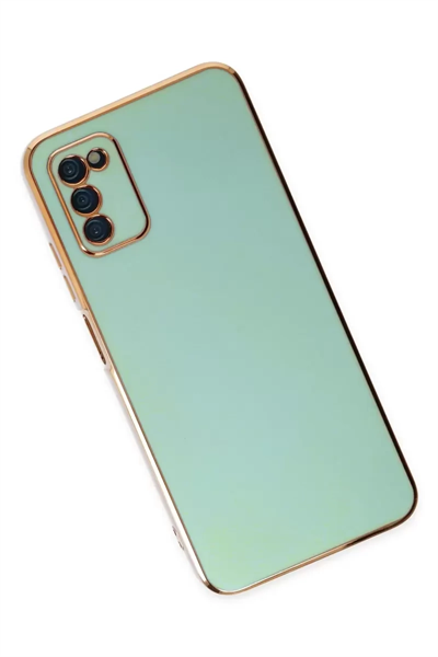 Samsung Galaxy A03S Kılıf Volet Silikon - Açık Yeşil