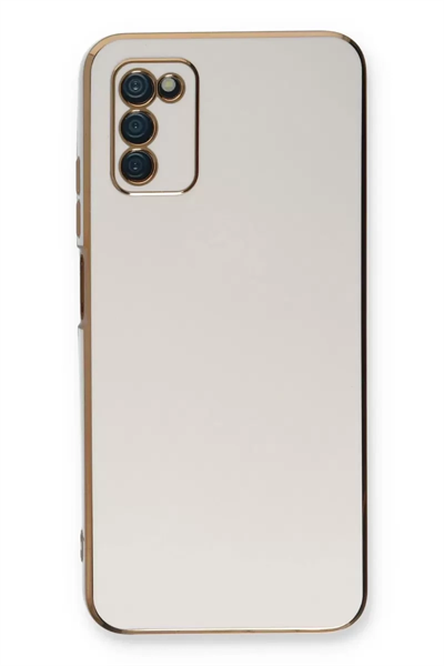 Samsung Galaxy A03S Kılıf Volet Silikon - Beyaz