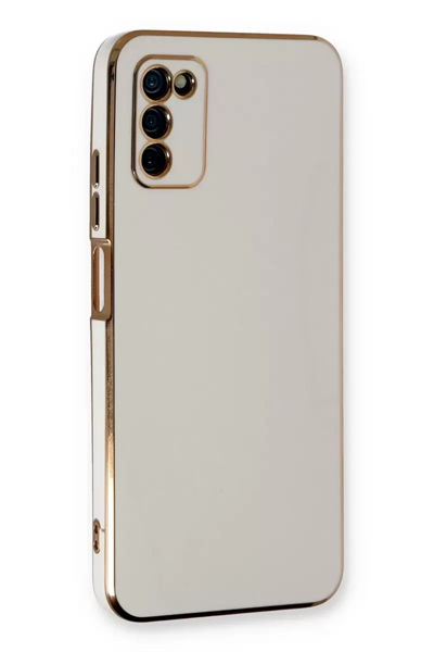 Samsung Galaxy A03S Kılıf Volet Silikon - Beyaz