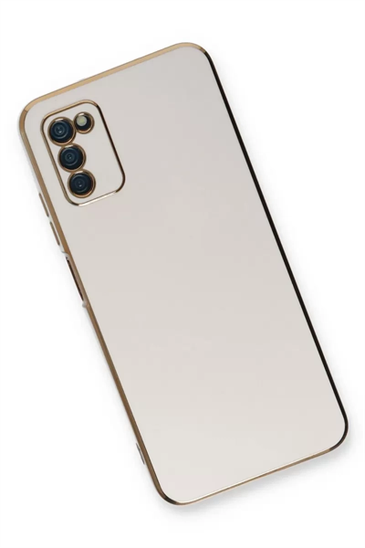 Samsung Galaxy A03S Kılıf Volet Silikon - Beyaz