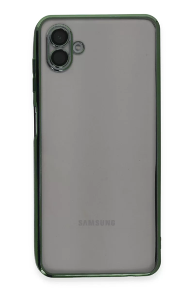 Samsung Galaxy A04 Kılıf Lensli Silikon - Yeşil