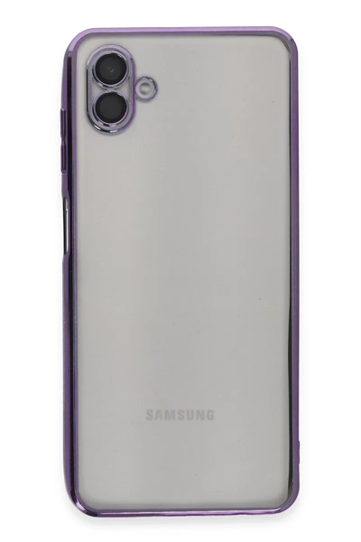 Samsung Galaxy A04 Kılıf Lensli Silikon - Mor