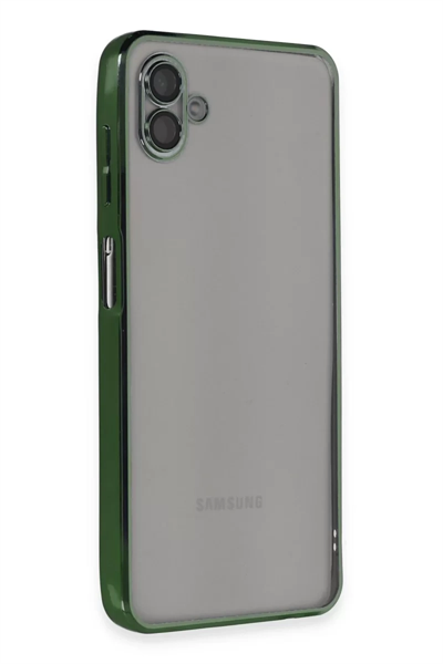 Samsung Galaxy A04 Kılıf Lensli Silikon - Yeşil