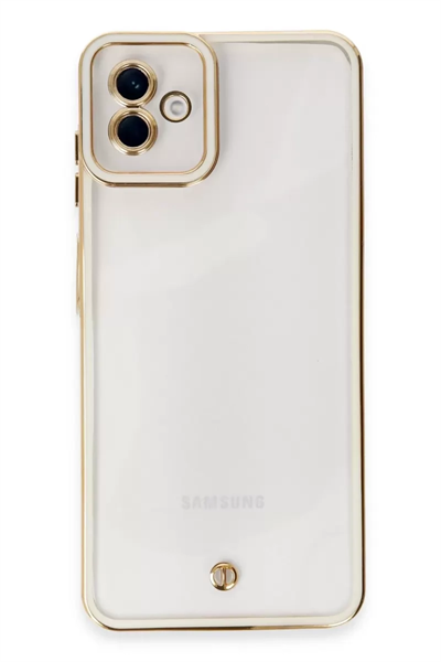 Samsung Galaxy A04 Kılıf Liva Lens Silikon - Beyaz