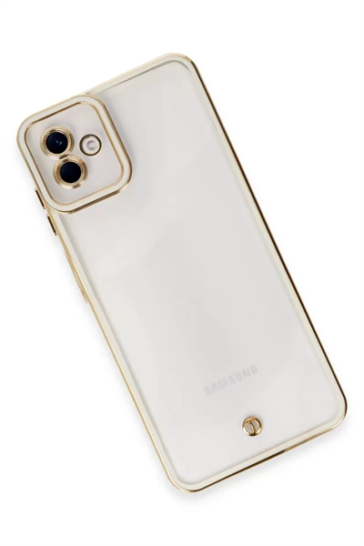Samsung Galaxy A04 Kılıf Liva Lens Silikon - Beyaz