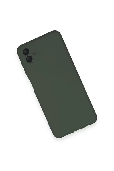 Samsung Galaxy A04 Kılıf Nano içi Kadife Silikon - Koyu Yeşil