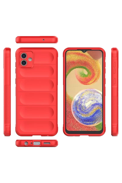 Samsung Galaxy A04 Kılıf Optimum Silikon - Kırmızı