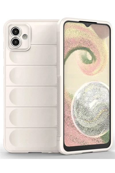 Samsung Galaxy A04 Kılıf Optimum Silikon - Krem
