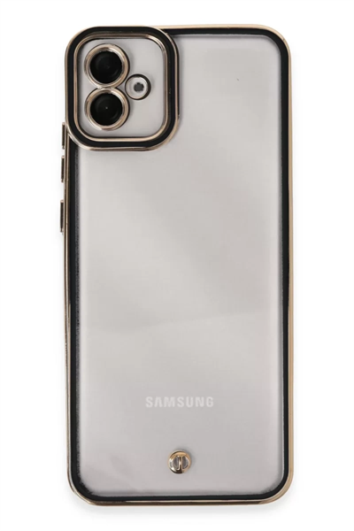 Samsung Galaxy A04E Kılıf Liva Lens Silikon - Siyah