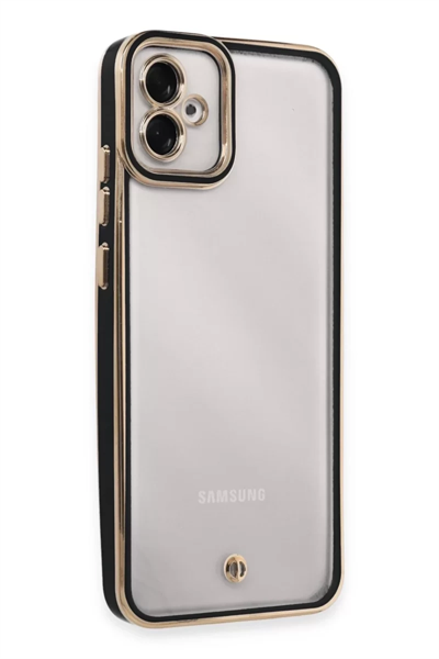Samsung Galaxy A04E Kılıf Liva Lens Silikon - Siyah