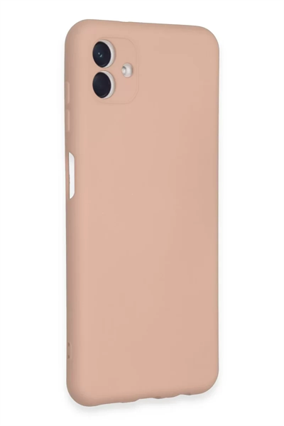 Samsung Galaxy A04E Kılıf Nano içi Kadife Silikon - Pudra