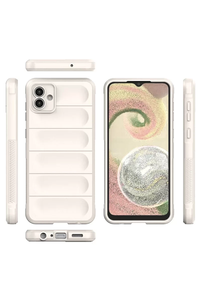 Samsung Galaxy A04E Kılıf Optimum Silikon - Krem