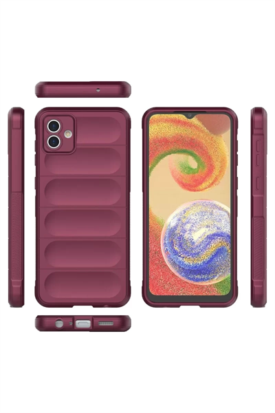 Samsung Galaxy A04E Kılıf Optimum Silikon - Bordo