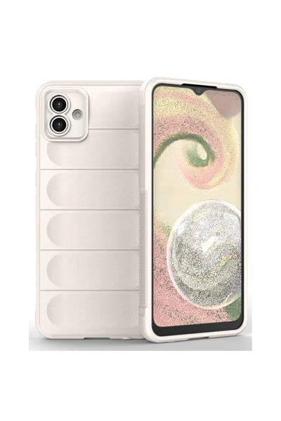 Samsung Galaxy A04E Kılıf Optimum Silikon - Krem