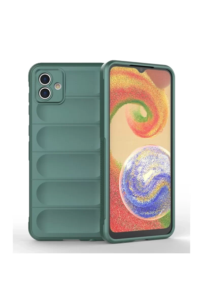 Samsung Galaxy A04E Kılıf Optimum Silikon - Koyu Yeşil