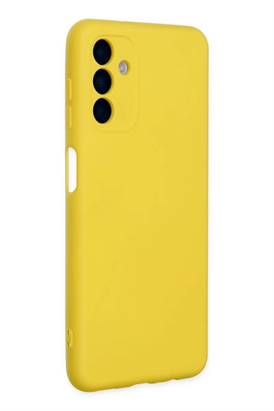Samsung Galaxy A04S Kılıf Nano içi Kadife Silikon - Sarı