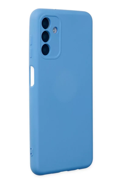 Samsung Galaxy A04S Kılıf Nano içi Kadife Silikon - Mavi