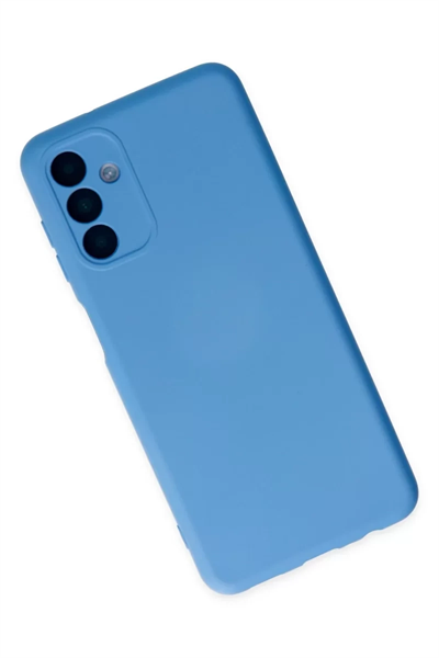 Samsung Galaxy A04S Kılıf Nano içi Kadife Silikon - Mavi