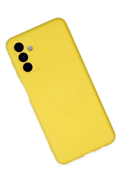 Samsung Galaxy A04S Kılıf Nano içi Kadife Silikon - Sarı