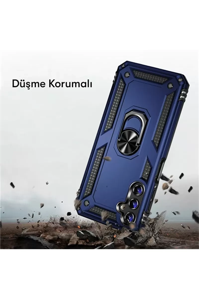 Samsung Galaxy A04S Kılıf Sofya Yüzüklü Silikon Kapak - Siyah