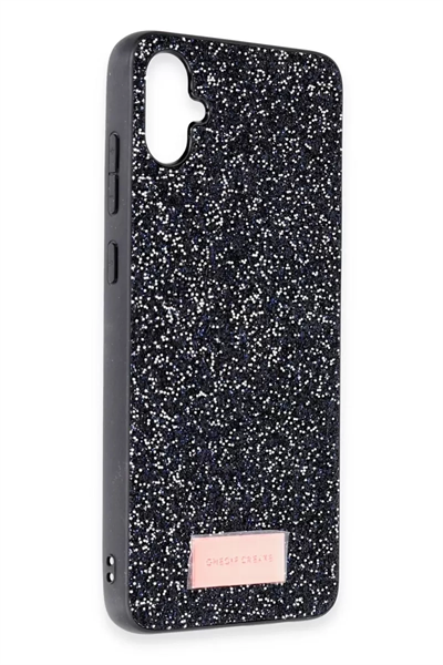Samsung Galaxy A05 Bright Simli Kapak - Siyah
