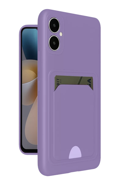 Samsung Galaxy A05 Kelvin Kartvizitli Silikon - Lila