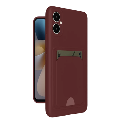 Samsung Galaxy A05 Kelvin Kartvizitli Silikon - Bordo