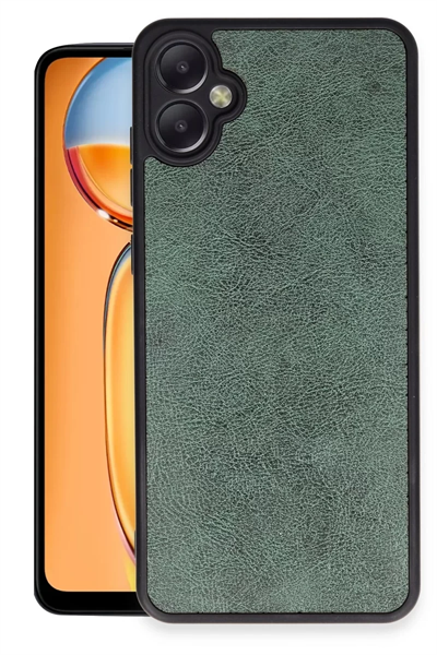 Samsung Galaxy A05 Kılıf Aras Deri Kapak - Koyu Yeşil