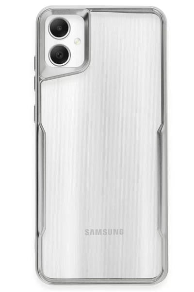 Samsung Galaxy A05 Kılıf Boyi Silikon Kapak - Gümüş