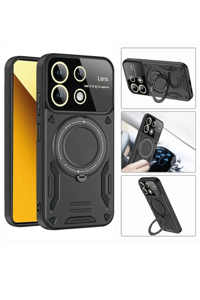 Samsung Galaxy A05 Kılıf Joy Lens Standlı Kapak - Mor