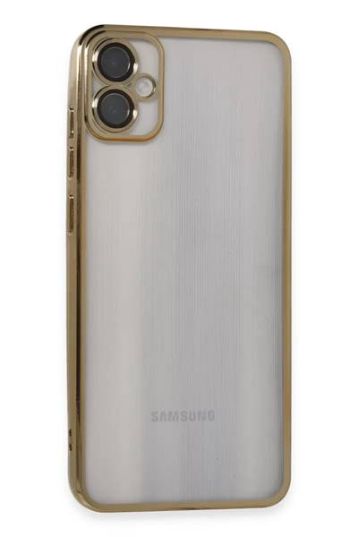 Samsung Galaxy A05 Kılıf Lensli Silikon - Gold