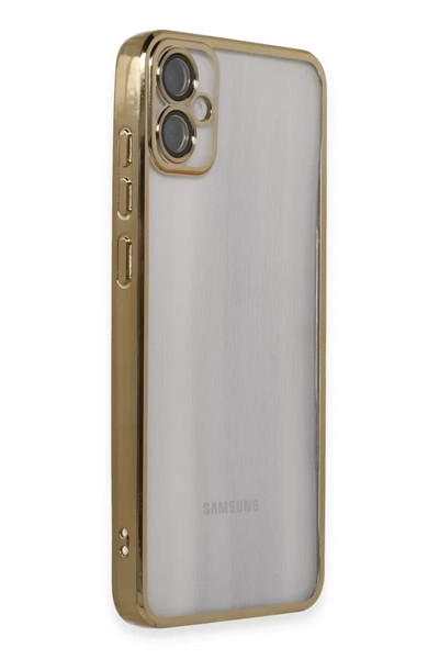 Samsung Galaxy A05 Kılıf Lensli Silikon - Gold